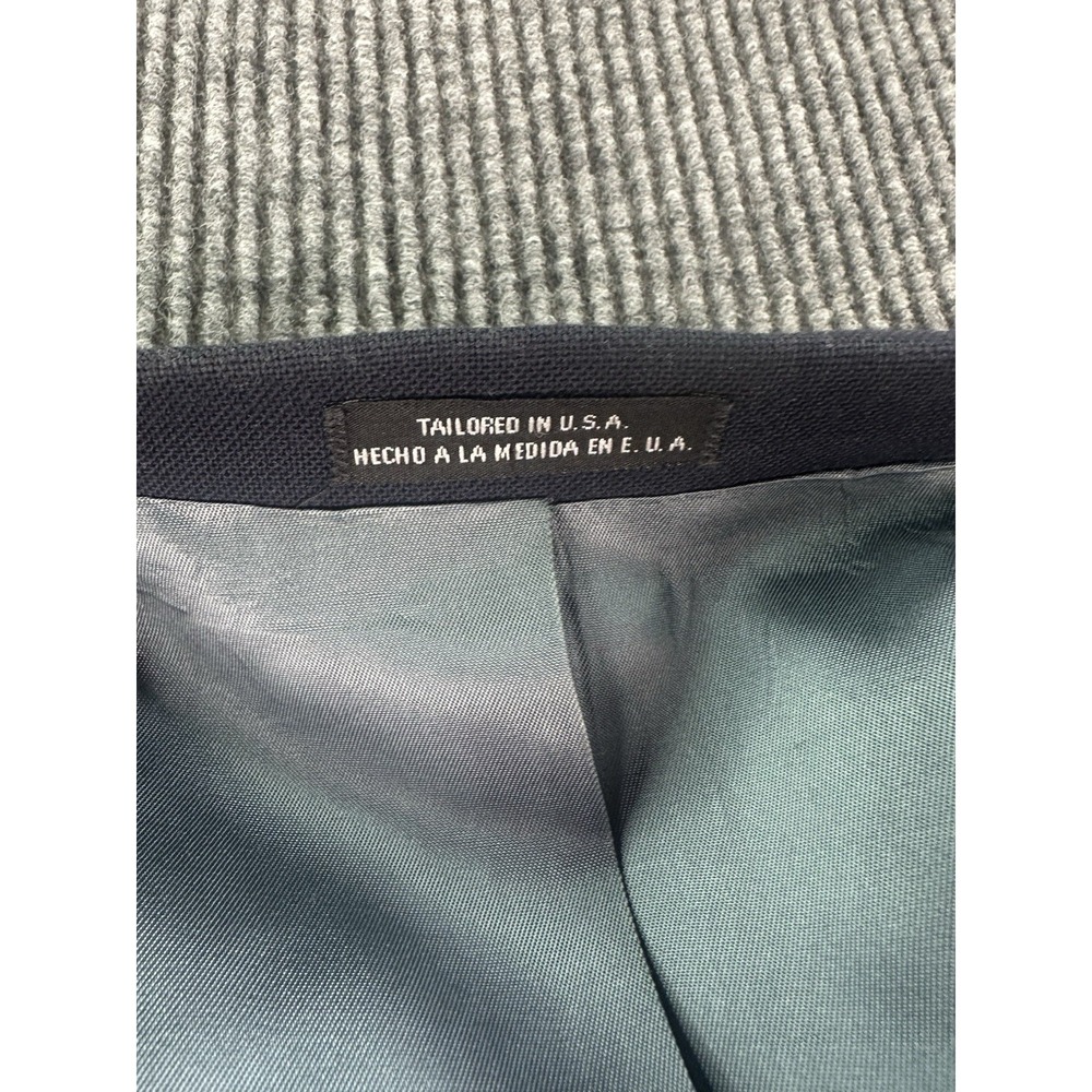Vintage Stafford Blazer 50 L Blue Wool Premium University Golden Button Logo - Picture 11 of 14
